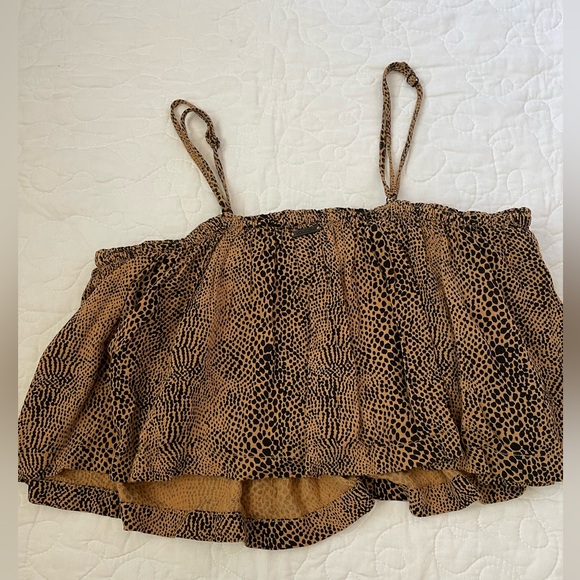 Volcom Animal Print Snakedown Cami Crop Top - Picture 4 of 7